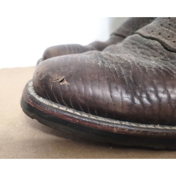 Double H Leather Square Toe Cowboy Boots Mens Size 13D Brown Gray DH3575 - Picture 7 of 13